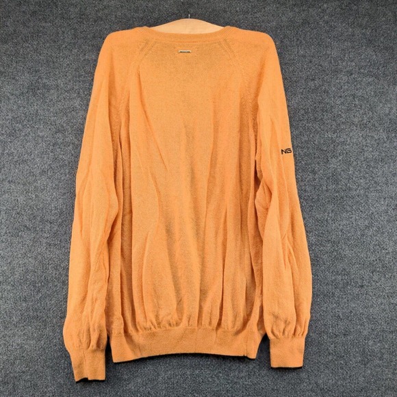 Ping Collection Men's Knit Sweater Orange M Argyle Diamond V-Neck - Picture 5 of 12